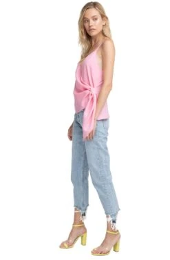 Landon Wrap Tank Top 12 Landon Wrap Tank Top -Outlet Cozi Luxe Store ACT15285C FLAMINGO PINK 2