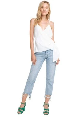 Landon Wrap Tank Top 15 Landon Wrap Tank Top -Outlet Cozi Luxe Store ACT15285C WHITE 1