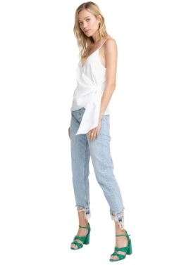 Landon Wrap Tank Top 16 Landon Wrap Tank Top -Outlet Cozi Luxe Store ACT15285C WHITE 2