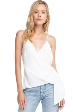 Landon Wrap Tank Top 14 Landon Wrap Tank Top -Outlet Cozi Luxe Store ACT15285C WHITE 4