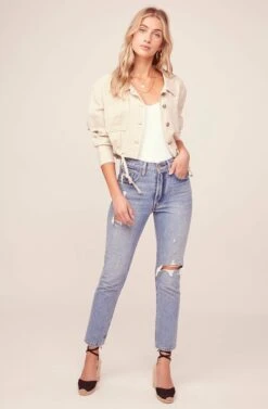 Bardot Jacket -Outlet Cozi Luxe Store ACT15328 NATURAL 1