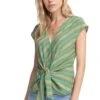 Clark Striped Top -Outlet Cozi Luxe Store ACT15362 EMERALD STRIPE 4