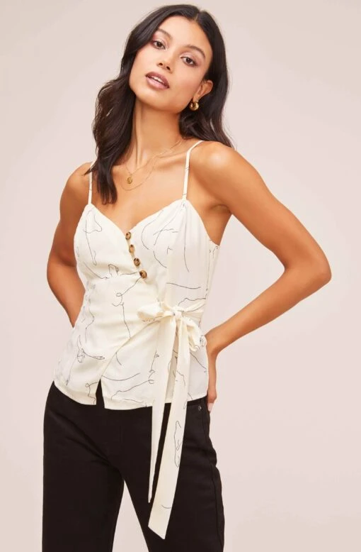 Judi Print Top -Outlet Cozi Luxe Store ACT15399B BALLET SKETCH 3A