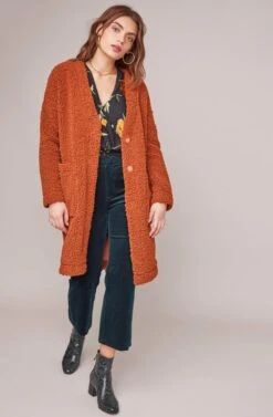 Fauna Coat (Sold Out) -Outlet Cozi Luxe Store ACT15455 RUST 2A 28062dc9 0c0a 40be 8c68 4ae26ed884d5