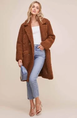 Freddie Coat -Outlet Cozi Luxe Store ACT15475 CHESTNUT 1