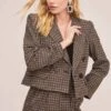 Manhattan Blazer -Outlet Cozi Luxe Store ACT15501 HAZELNUT HOUNDSTOOTH 2