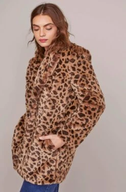 Inez Leopard Coat -Outlet Cozi Luxe Store ACT15519 LEOPARD 2A