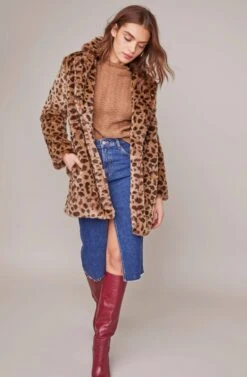 Inez Leopard Coat -Outlet Cozi Luxe Store ACT15519 LEOPARD 3A