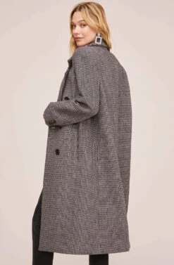 Vernon Houndstooth Coat -Outlet Cozi Luxe Store ACT15538B BLACK WHITE HOUNDSTOOTH 6