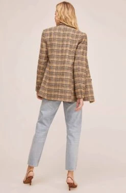 Greta Blazer 11 Greta Blazer -Outlet Cozi Luxe Store ACT15553 HONEY MUSTARD PLAID 4