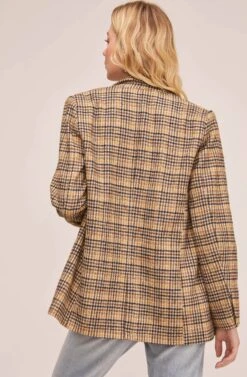 Greta Blazer 12 Greta Blazer -Outlet Cozi Luxe Store ACT15553 HONEY MUSTARD PLAID 5