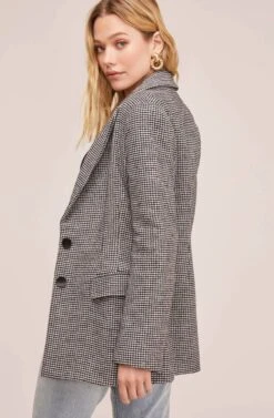 Arlo Blazer -Outlet Cozi Luxe Store ACT15554 BLACK WHITE HOUNDSTOOTH 5
