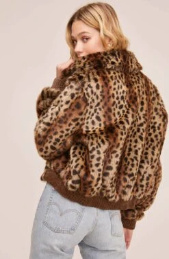 Remy Leopard Jacket -Outlet Cozi Luxe Store ACT15588 LEOPARD SHADOW 5