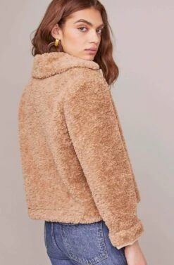 Teddi Jacket -Outlet Cozi Luxe Store ACT15608 CARAMEL 4A