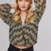 Primadonna Chevron Wrap Top -Outlet Cozi Luxe Store ACT15649B GOLD CHEVRON 2A