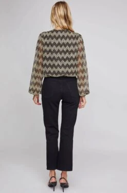 Primadonna Chevron Wrap Top -Outlet Cozi Luxe Store ACT15649B GOLD CHEVRON 4A