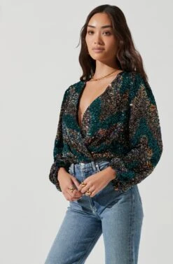 Primadonna Sequin Top -Outlet Cozi Luxe Store ACT15649SQ SEQUINSUNSET 1313