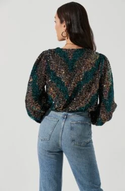 Primadonna Sequin Top -Outlet Cozi Luxe Store ACT15649SQ SEQUINSUNSET 1319