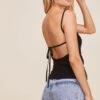 Rumi Back Tie Top -Outlet Cozi Luxe Store ACT15754 BLACK 4