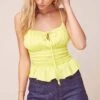 Fiona Smocked Top -Outlet Cozi Luxe Store ACT15771B NEON LIME 2