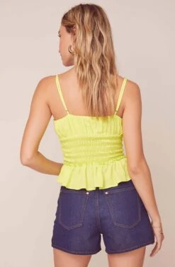 Fiona Smocked Top 20 Fiona Smocked Top -Outlet Cozi Luxe Store ACT15771B NEON LIME 5
