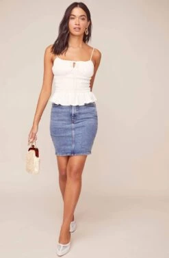 Fiona Smocked Top 22 Fiona Smocked Top -Outlet Cozi Luxe Store ACT15771B WHITE 6