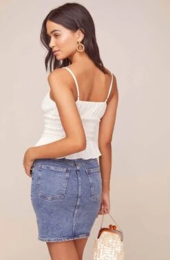 Fiona Smocked Top 23 Fiona Smocked Top -Outlet Cozi Luxe Store ACT15771B WHITE 8