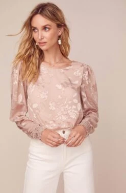 Goldie Floral Jacquard Top