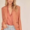 Allegra Oversized Blazer -Outlet Cozi Luxe Store ACT15839 BAKED CLAY 2A