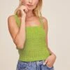 Darci Smocked Top -Outlet Cozi Luxe Store ACT15849 GREEN 2 UPDATED
