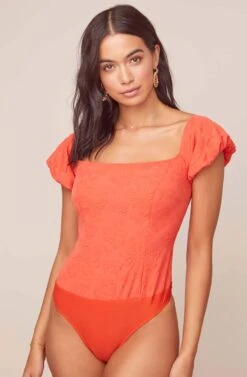 Aegean Puff Sleeve Bodysuit 19 Aegean Puff Sleeve Bodysuit -Outlet Cozi Luxe Store ACT15967 HOT RANGE 5