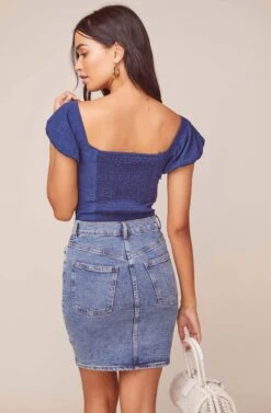 Aegean Puff Sleeve Bodysuit 16 Aegean Puff Sleeve Bodysuit -Outlet Cozi Luxe Store ACT15967 NAVY 4