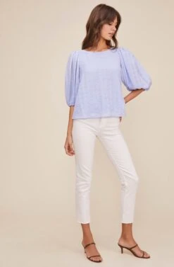 Maris Puff Sleeve Top -Outlet Cozi Luxe Store ACT16001 PERIWINKLE 1 ded006c8 beea 42d3 bd79 fb717ba80f31