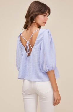 Maris Puff Sleeve Top -Outlet Cozi Luxe Store ACT16001 PERIWINKLE 5 61cd9220 fde4 4095 b96c 6836ee3a1784