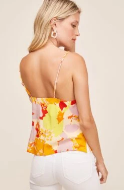 Vivienne Floral Top 9 Vivienne Floral Top -Outlet Cozi Luxe Store ACT16032 YELLOW ORANGE TROPICAL FLORAL 4