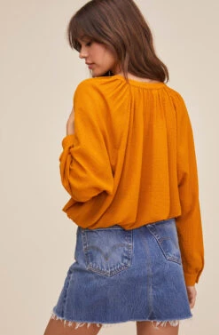 Bermuda Peasant Top 13 Bermuda Peasant Top -Outlet Cozi Luxe Store ACT16038 CIDER 4