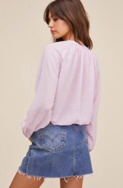 Bermuda Peasant Top 17 Bermuda Peasant Top -Outlet Cozi Luxe Store ACT16038 LILAC 4