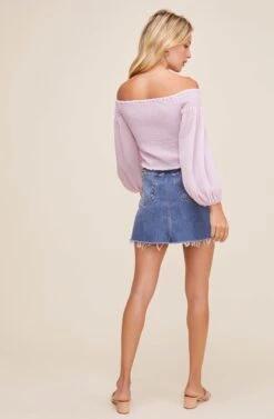Hamptons Off Shoulder Top 18 Hamptons Off Shoulder Top -Outlet Cozi Luxe Store ACT16040 LILAC 4