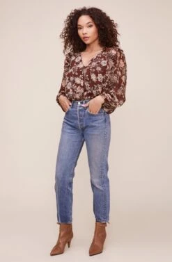 Odette Floral Bodysuit -Outlet Cozi Luxe Store ACT16220 CINNAMON MULTI FLORAL 2