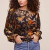 Nora Floral Top 2 Nora Floral Top -Outlet Cozi Luxe Store ACT16234BV BLACK GOLD MULTI FLORAL 2