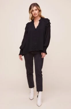 Rashida Top -Outlet Cozi Luxe Store ACT16240VG BLACK 3