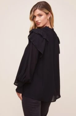 Rashida Top -Outlet Cozi Luxe Store ACT16240VG BLACK 6