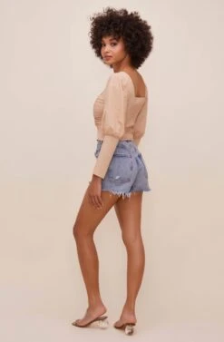 Renaissance Long Sleeve Top -Outlet Cozi Luxe Store ACT16261C CAPPUCCINO 7