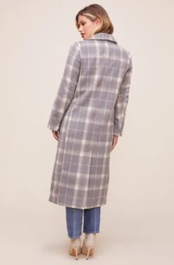 Raquel Plaid Coat -Outlet Cozi Luxe Store ACT16283 BLUE GRAY MULTI PLAID 7