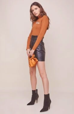 Sandra Mock Neck Bodysuit 13 Sandra Mock Neck Bodysuit -Outlet Cozi Luxe Store ACT16338 CHESTNUT 2