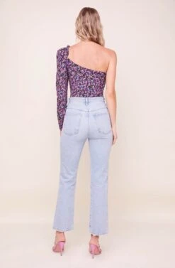 Isolde One Shoulder Bodysuit -Outlet Cozi Luxe Store ACT16445R004 PURPLE NAVYMULTI 3