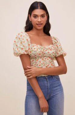 Tenley Floral Ruched Top