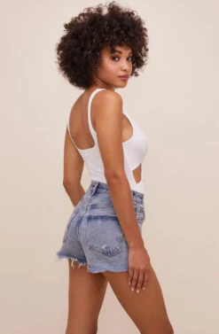 Cal Cutout Bodysuit -Outlet Cozi Luxe Store ACT16482 WHITE 6