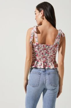Duffy Floral Top 9 Duffy Floral Top -Outlet Cozi Luxe Store ACT16591D FUCHSIAMULTIFLORAL 4
