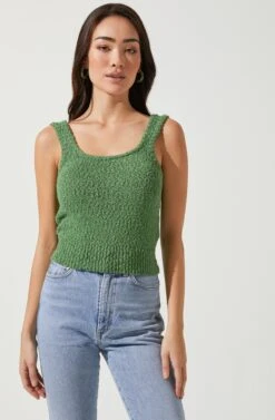Virgo Sweater Tank -Outlet Cozi Luxe Store ACT16631 GREEN 2